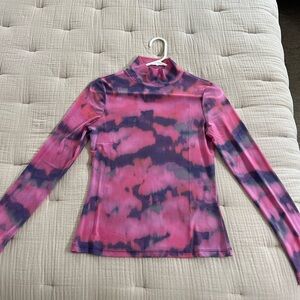 Anthropologie size XS multi colored mesh long sleeve top